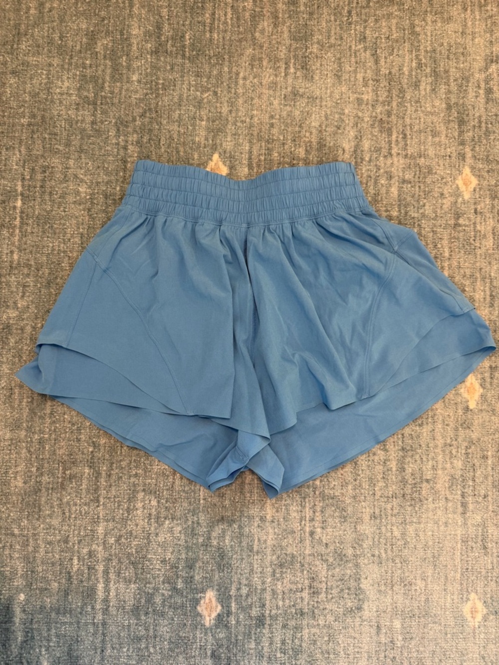 lululemon athletica Shake It Out High Rise Light Blue Layered Athletic Shorts